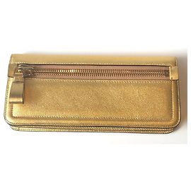 Tom Ford Jennifer Gold-Clutch Golden