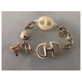 Céline-Bracelets-White,Gold hardware