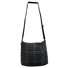 Bolsa transversal grande Burberrys Messenger Preto Cinza Cinza antracite