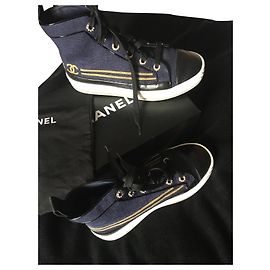 Baskets chanel Bleu Marine