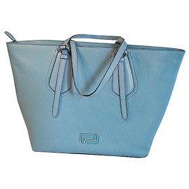 Bolsa tote Lancel grande em couro azul Azul