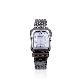 Fendi-b. Buckle Stainless Steel 3800 G Watch Mother of Pearl Dial-Silvery