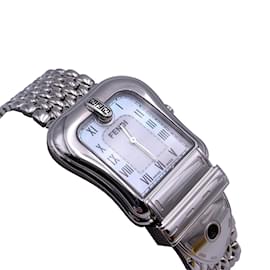Fendi-b. Buckle Stainless Steel 3800 G Watch Mother of Pearl Dial-Silvery
