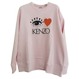Sudadera rosa Kenzo Eye Love de algodón XL Negro Rosa Roja