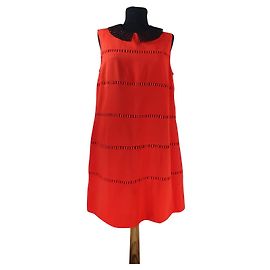 Hobbs Kleid Orange Schwarz Orange