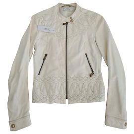 Casaco Branco Versace Collection Original - Pele Branco
