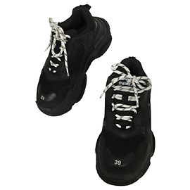 [Used] BALENCIAGA Triple S 534217 Size: 26cm Color: Black Black