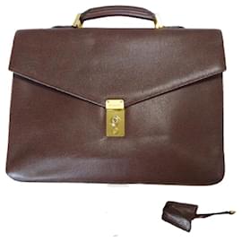 Chanel-[Used]  CHANEL briefcase caviar skin business bag handbag brown-Brown