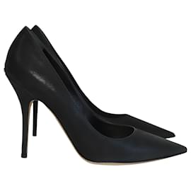 Dior-Dior Cherie Pointy Pumps in Black Leather-Black