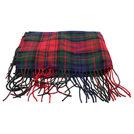 Burberry-Burberry Tartan Check Scarf in Red Wool-Red