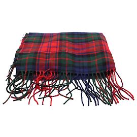 Sciarpa Burberry Tartan Check in Lana Rossa Rosso