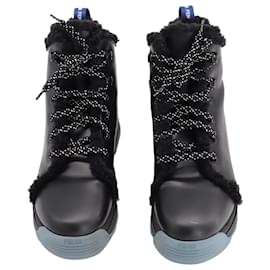 Fendi-Fendi Biker Boots 37 in black leather-Black