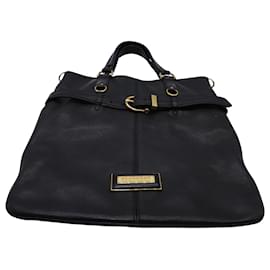 Burberry-Burberry Raymond Pebbled Tote Bag with in Black Leather-Black