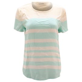 Camiseta Riley Equipment Stripe Pattern em seda estampada branca Outro