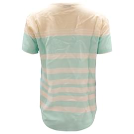 Equipment-Camiseta Riley Equipment Stripe Pattern em seda estampada branca-Outro