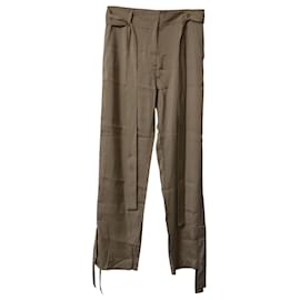 Valentino-Pantaloni Valentino con cintura in viscosa beige-Beige