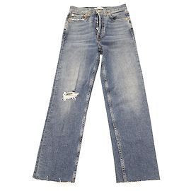 Re/Done Comfort Stretch Ultra High Rise Stove Pipe Jeans en denim de algodón azul Azul