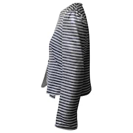 Armani-Armani Collezioni Striped Shiny Jacket in Multicolor Viscose-Multiple colors