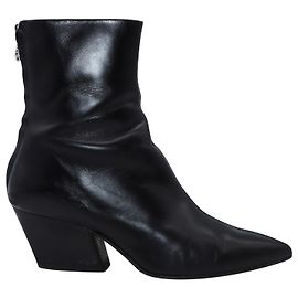 Bottines à talon compensé Aeyde en cuir noir Noir