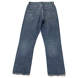 Autre Marque-Jeans Agolde Riley Straight Leg em Algodão Azul Escuro-Azul