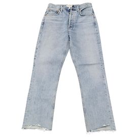 Vaqueros cortos de pernera recta Riley de algodón azul claro Agolde Azul Azul claro