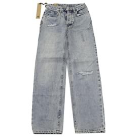 Autre Marque-Ksubi Brooklyn – Relaxed Straight Leg Jeans mit mittlerer Leibhöhe aus hellblauem Denim-Blau,Hellblau