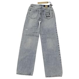 Autre Marque-Ksubi Brooklyn – Relaxed Straight Leg Jeans mit mittlerer Leibhöhe aus hellblauem Denim-Blau,Hellblau