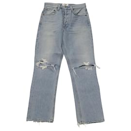 Autre Marque-Agolde Riley Gerade geschnittene Jeans mit hoher Leibhöhe aus blauem Baumwolldenim-Andere