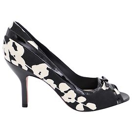 Kenzo Escarpins Peep-toe en Toile Imprimée Noire Autre
