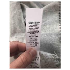 Burberry-PLAID BLANKET CAPE PONCHO BURBERRY CASHMERE NEW-Grey