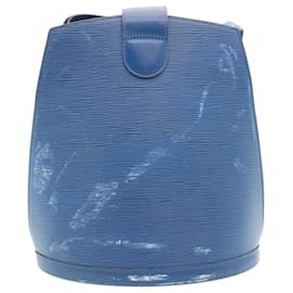Louis Vuitton-LOUIS VUITTON Epi Cluny Shoulder Bag Blue M52255 LV Auth 26980-Blue