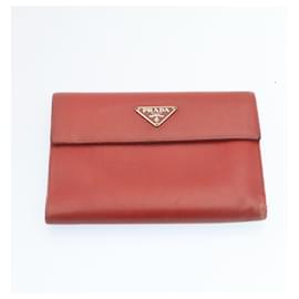 Prada-PRADA Safiano Leather Long Wallet 4set Red Black Auth ar5855-Black,Red