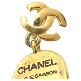 Chanel-CHANEL Earring Gold CC Auth ar5931-Golden