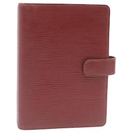 Louis Vuitton-LOUIS VUITTON Epi Agenda MM Day Planner Cover Red R20047 LV Auth ar5964-Red