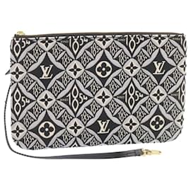 Louis Vuitton-Bolsa LOUIS VUITTON Damier Azur Neverfull MM Bolsa LV Auth 26866-Preto