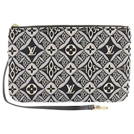 Louis Vuitton-Bolsa LOUIS VUITTON Damier Azur Neverfull MM Bolsa LV Auth 26866-Preto