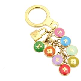 Louis Vuitton-LOUIS VUITTON Porte Cles Pastille Charm Gold Multicolor M65381 LV Auth st112-Multiple colors,Golden