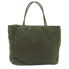 Prada-PRADA Hand Bag Nylon Khaki Auth ti539-Khaki