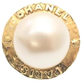 Chanel-CHANEL Ohrring Gold CC Auth 27994-Golden