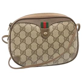 Gucci-Bolso de hombro de lona GUCCI Web Sherry Line GG Beige Rojo Verde Auth2024-Roja,Beige,Verde