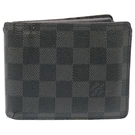 Louis Vuitton-LOUIS VUITTON Damier Graphite Portefeuille Florin Wallet N63074 LV Auth ki1404-Other