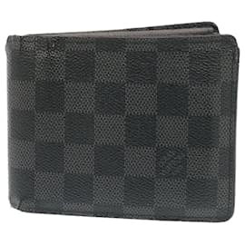 Louis Vuitton-LOUIS VUITTON Damier Graphite Portefeuille Florin Wallet N63074 LV Auth ki1404-Other