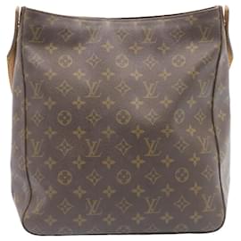 Louis Vuitton-Bolsa de ombro M LOUIS VUITTON Monogram Looping GM51145 LV Authst078-Monograma