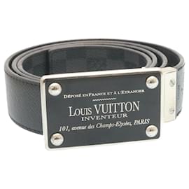 Louis Vuitton-LOUIS VUITTON Damier Graphite Ceinture Inventeur Tour Belt M9632V LV Auth knn036-Altro