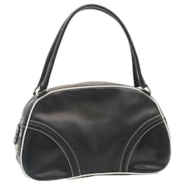 Prada-PRADA Boston Bag Leather Black Auth ar5692-Black