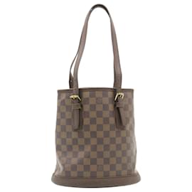 Louis Vuitton-LOUIS VUITTON Damier Ebene Marais Bucket Shoulder Bag N42240 LV Auth 27302-Other