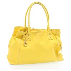 Céline-CELINE Shoulder Bag Leather Yellow Auth fm965-Yellow