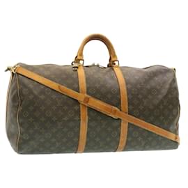 Louis Vuitton-Louis Vuitton Monograma Keepall Bandouliere 60 Boston Bag M41412 LV Auth yk3084-Outro