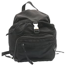 Prada-PRADA Backpack Nylon Black Auth ar5744-Black