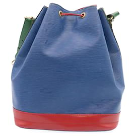 Louis Vuitton-LOUIS VUITTON Epi Noe Bolsa de Ombro Tricolor Vermelho Azul Verde M44082 LV Auth nh215-Vermelho,Azul,Verde